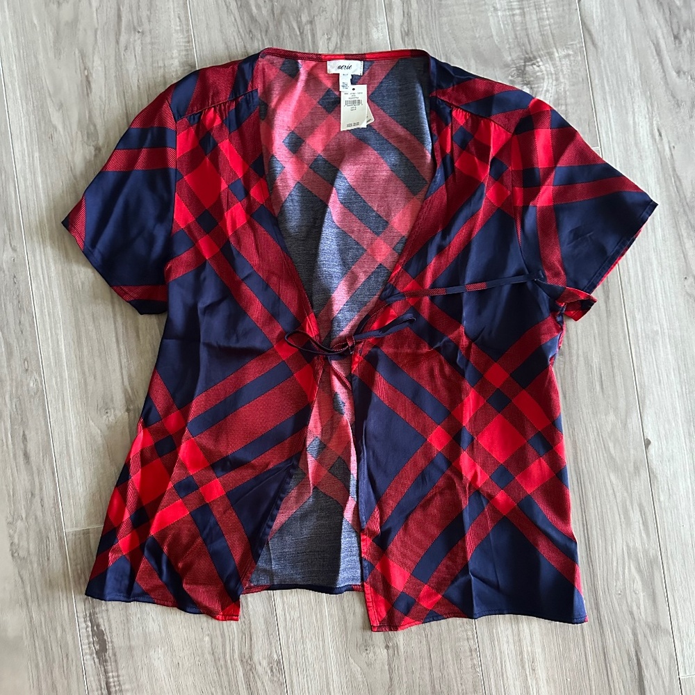Aerie Tie Front Top